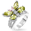 Peridot/Pink Tourmaline Crystal Butterfly Setting